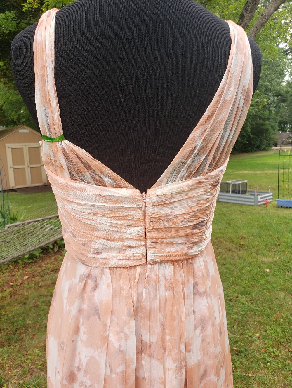 Chiffon Overlay Ruffle Formal Dress - Picture 8 of 11